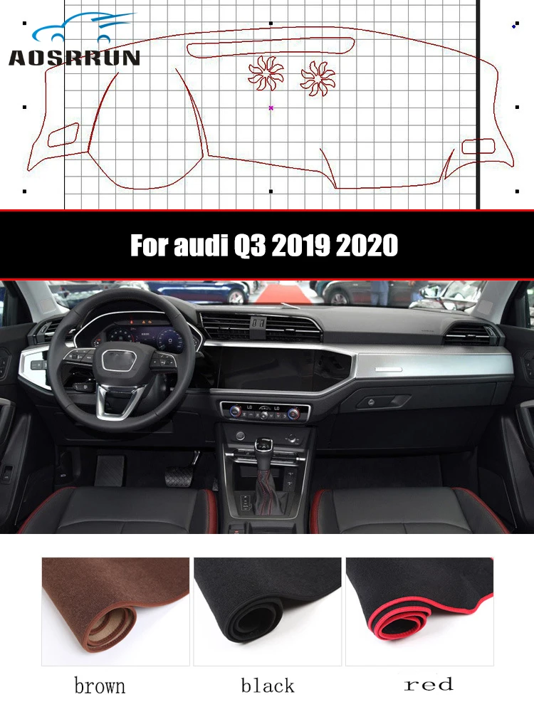 Стайлинг автомобиля для audi Q3 2019 2020 чехлы на приборную панель коврик Избегайте
