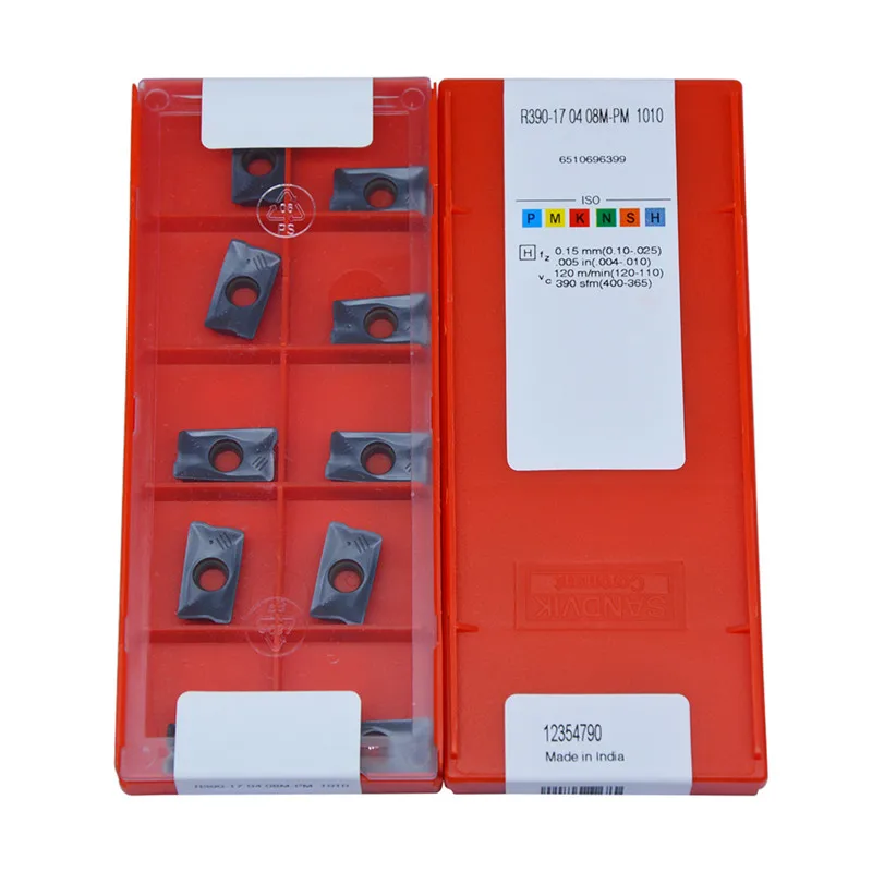 10pcs R390-170408M-PM 1010 CNC Carbide Inserts tools for Steel | Инструменты