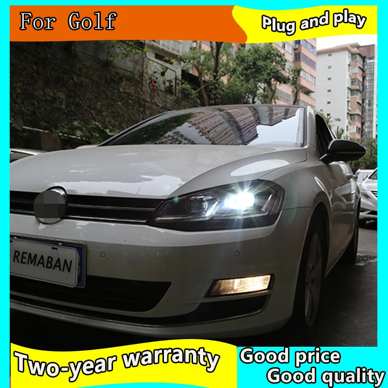 Автомобильный Стайлинг для VW Golf 7 MK7 светодиодный фар Golf7 СИД DRL Hid динамический