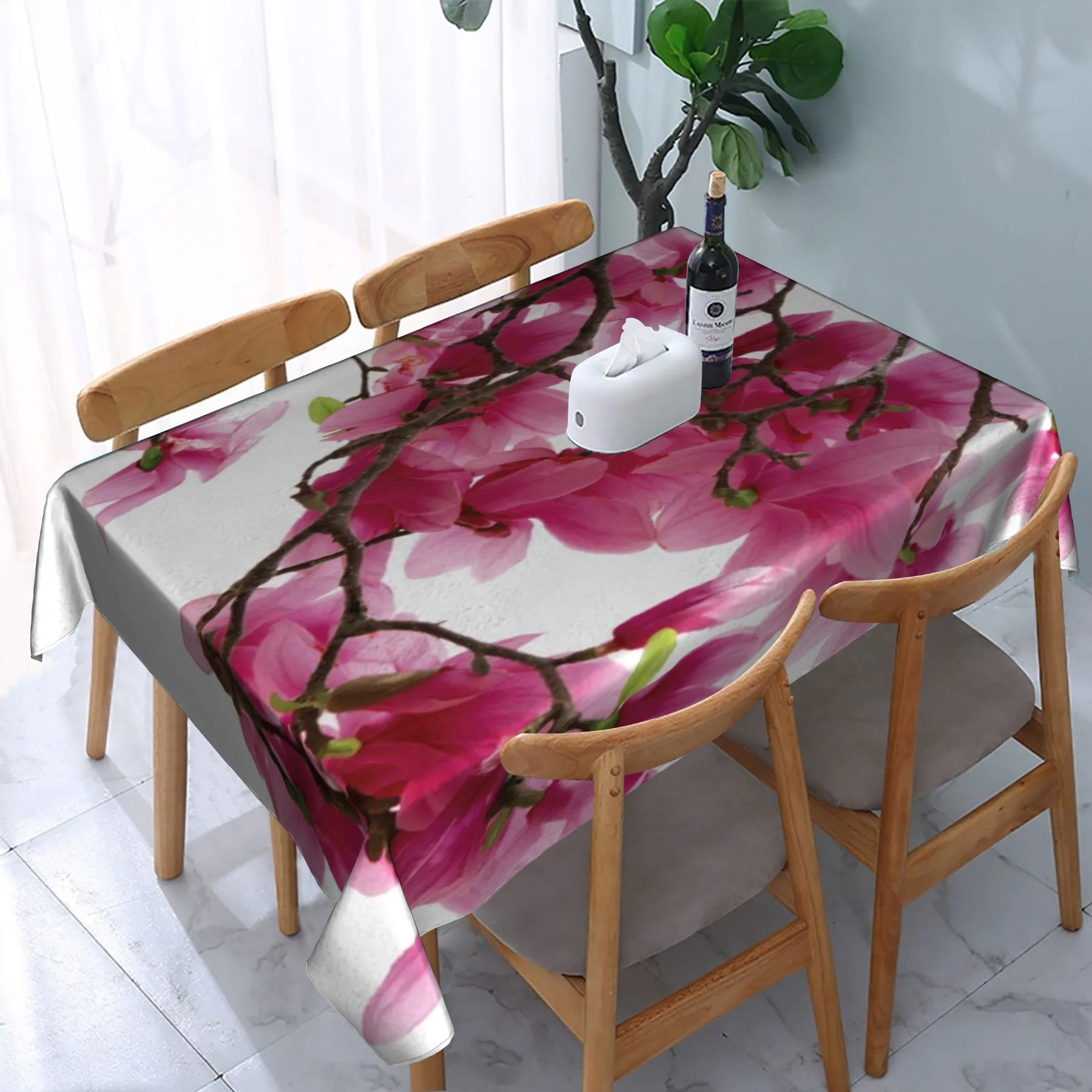 

Chinese plum blossom pattern tablecloth anti-fouling and oil-proof suitable for coffee table, desk, bar counter