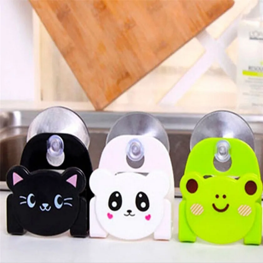 Lovely Good Quality Cartoon Dish Cloth Sponge Holder With Suction Cup Home Decor Dinning Room Kitchen Accessories Organizer | Дом и сад