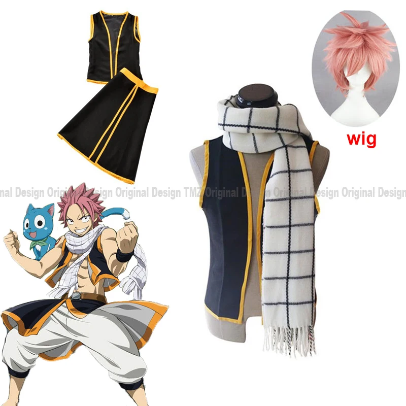 

Anime Fairy Tail Sorcerer Natsu Dragneel Unisex Cosplay Costume Emboitement Magician Naz Dora Gonul Because Clothes Suit