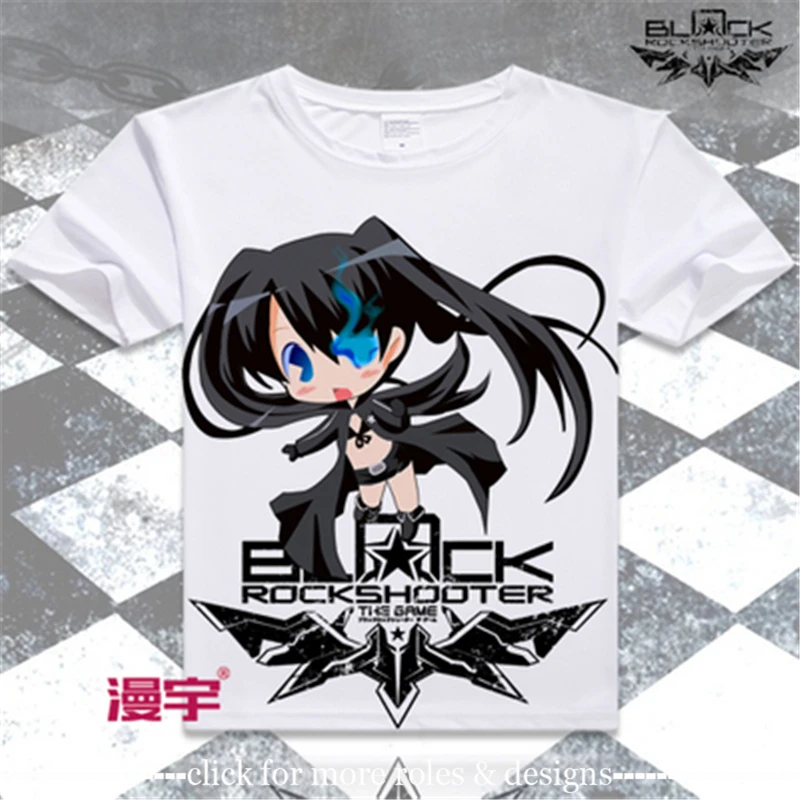 Black Rock Shooter х комн косплей костюм ткань для взрослых и детей короткие рукава