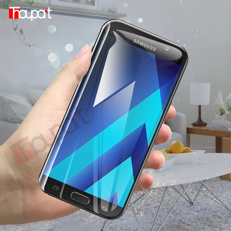 Закаленное стекло для Samsung Galaxy A5 2017 A7 Полное покрытие экрана Защитная пленка A3