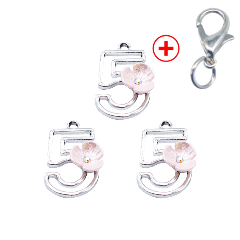 20 шт./лот подвеска-амулет с кристаллом в виде цветка подвеска-Шарм браслет