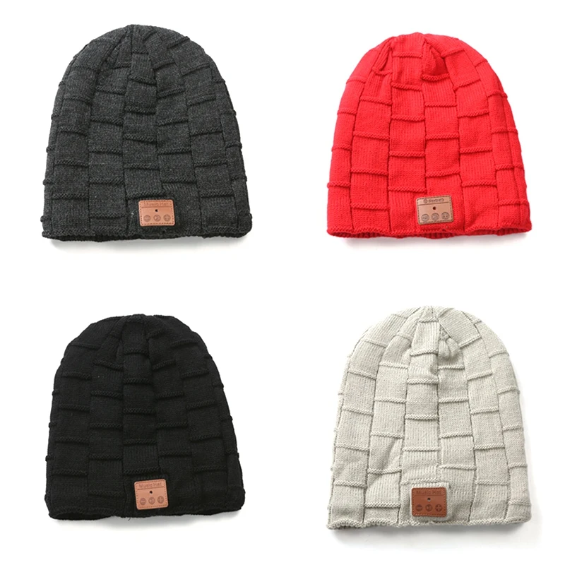 

New Wireless Smart Beanie Headset Musical Warm Knit Headphone Speaker Hat Earphone Cap Built-in Mic