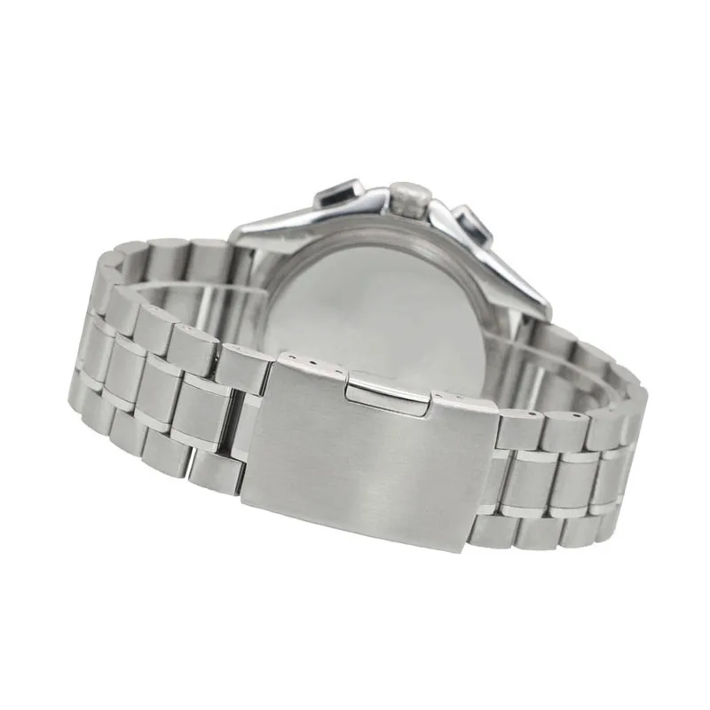 Ремешок из нержавеющей стали для мужских наручных часов однотонный браслет