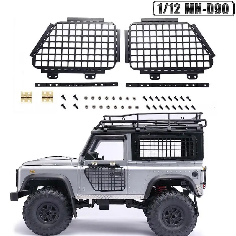 

1/12 MN-D90 Defender modified parts car Stainless steel can be flipped up and down window guards Toy car parts Window mesh