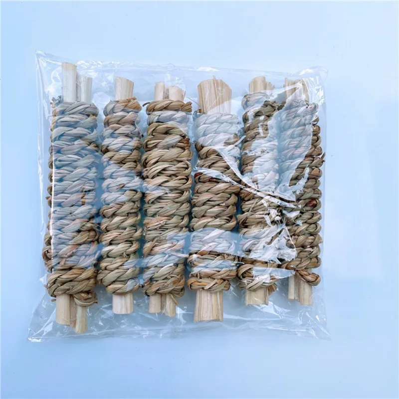

New 6pcs Small Pet Small Animals Snacks Chew Toys Bamboo Apple Wood Molar Toy For Hamster Squirrel Rabbit Guinea Pigs Chinchilla