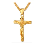 religious jesus cross necklace for men 2020 hot fashion gold color cross pendent with chain necklace jewelry gifts for men