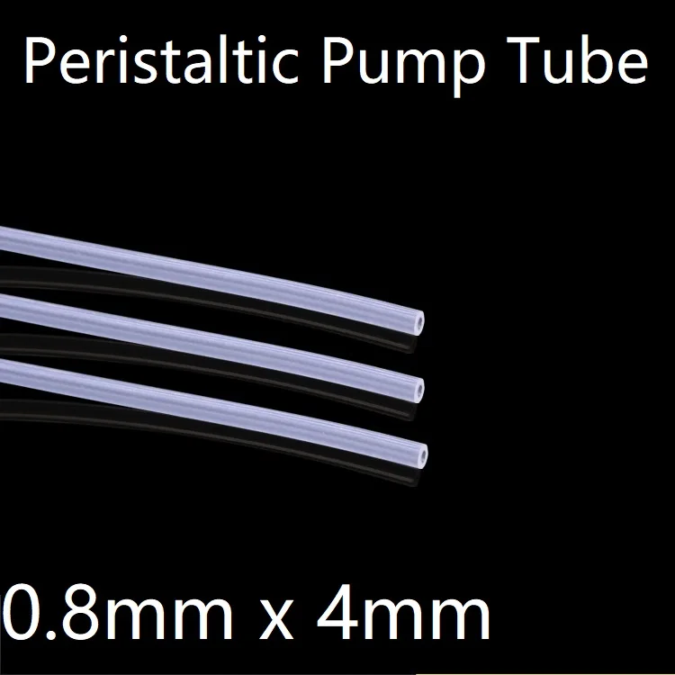 

Peristaltic Pump Tube ID 0.8mm x 4mm OD Soft Silicone Hose Wall 1.6mm Flexible Drink Water Connect Pipe Nontoxic Transparent