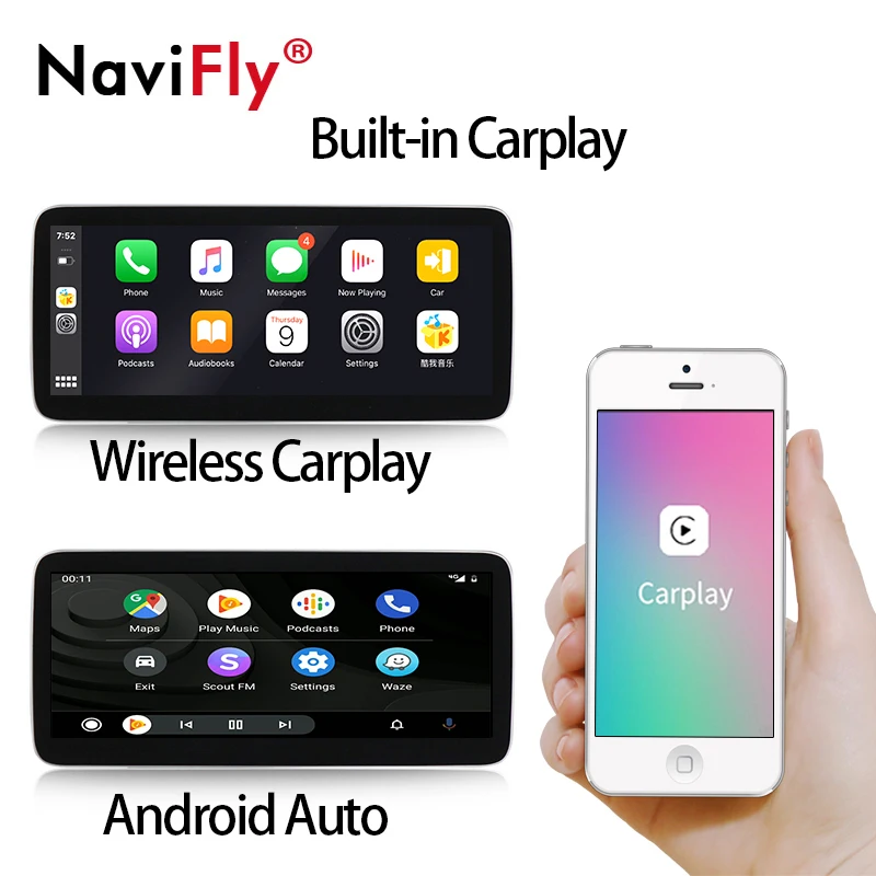 NaviFly 8 Гб 128 ГБ Android 10 автомобильный радиоприемник с навигацией GPS плеер для Mercedes Benz