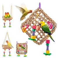 parrot toys wood birds standing chewing rack toys bead ball heart star shape parrot toy bird toys accessories supplies