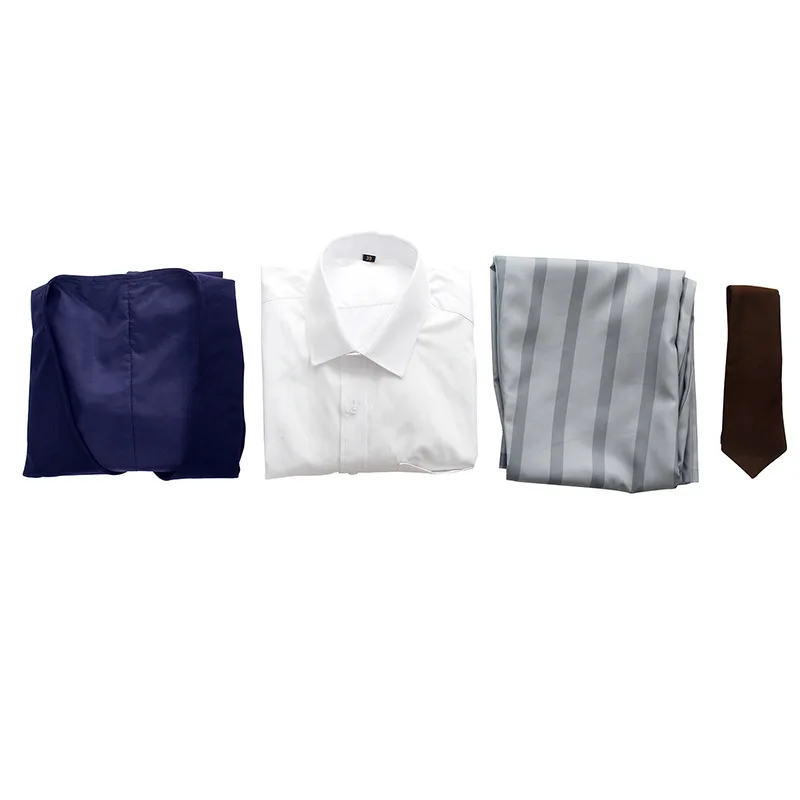 

Anime BEASTARS Cosplay Costumes Legoshi Costume Men White Shirt Blue Vest Tie Pants Wig Halloween Party Suit