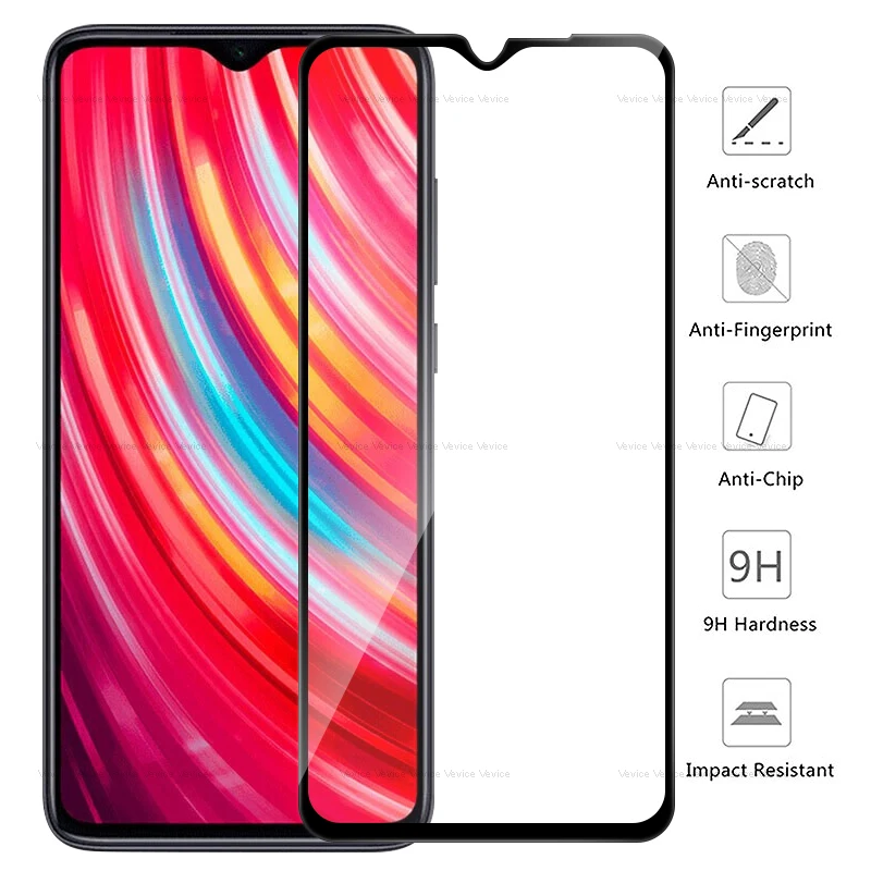 Полное покрытие закаленное стекло для Xiaomi Redmi Note 8 7 Pro Защита экрана 7A защитное на