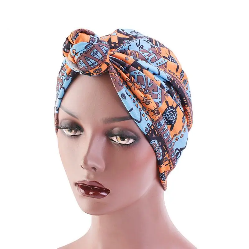 

New Fashion Bohemian Style Cotton Knotted Turban Hat Africa Toe Cap Hat European And American Ethnic Style Ladies Hat