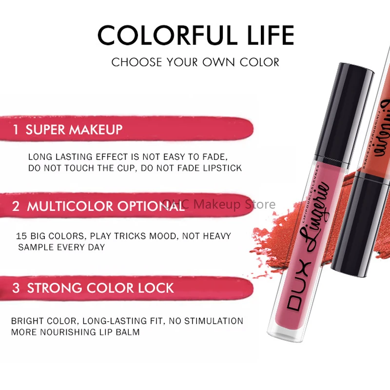 Помада жидкий матовый оттенок для губ корейский водонепроницаемый долговечный