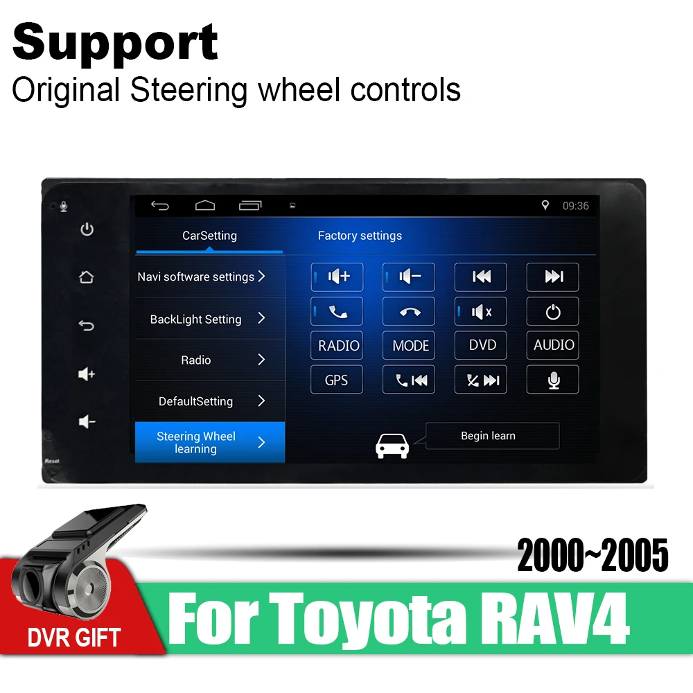 Автомобильный мультимедийный плеер ZaiXi Android GPS для Toyota RAV4 2000 ~ 2005 автомобильная