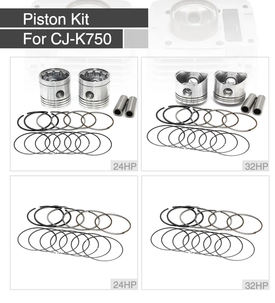 SCL Racing 1 Pair Left and Right Ural CJ K 750 M72 Motor 24HP 32HP 750cc Engine Pistons With Ring Link Case For Bmw R12 R71 M-72 |