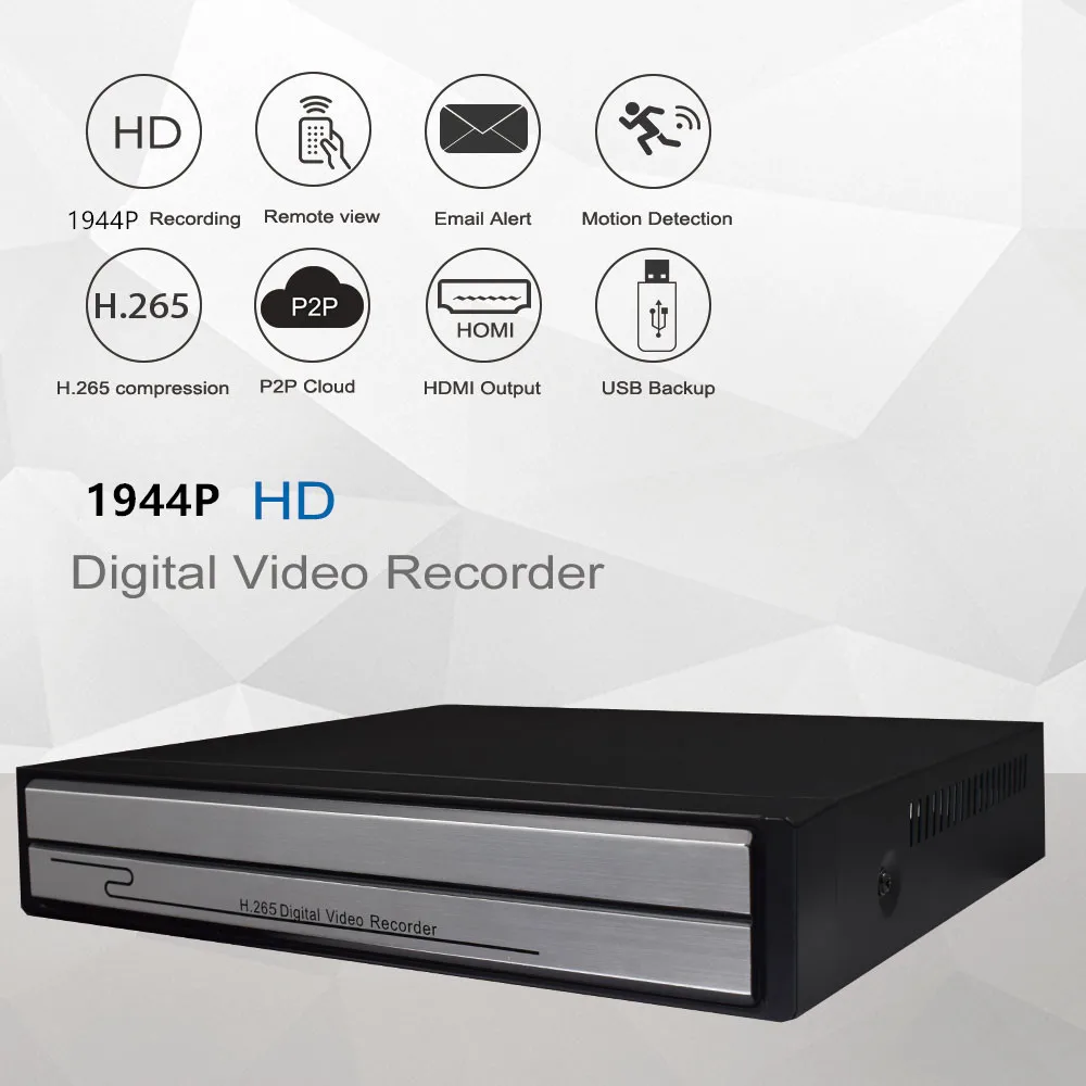 Хранитель H.265 CCTV NVR 52V PoE 8CH 1944 P/4CH 1944P видеорекордер наблюдения PoE P2P ONVIF детектор движения NVR Регистратор