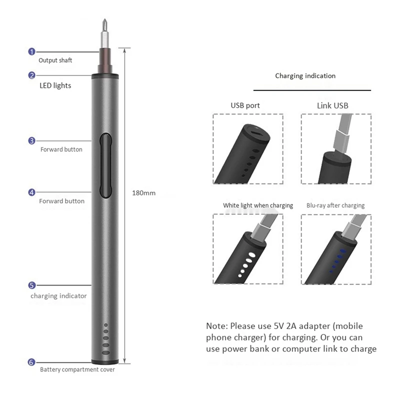 Мини Беспроводная электрическая Отвертка прецизионная аккумуляторная батарея