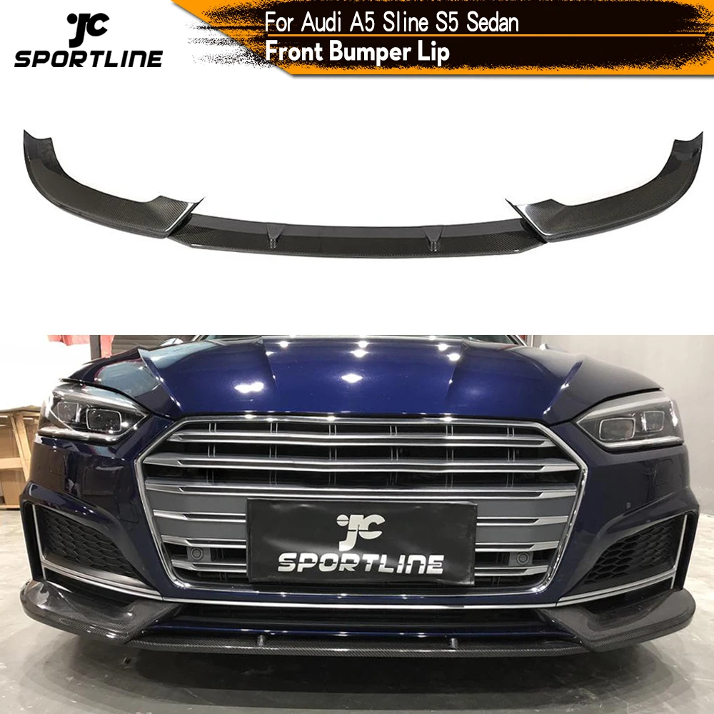 Передний бампер спойлер для Audi A5 Sline S5 Sedan Sportback 2017 2018 FRP из углеродного волокна