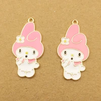 10pcs 16x32mm enamel cartoon girl charms for jewelry making fashion earring pendant bracelet necklace accessories craft supplies