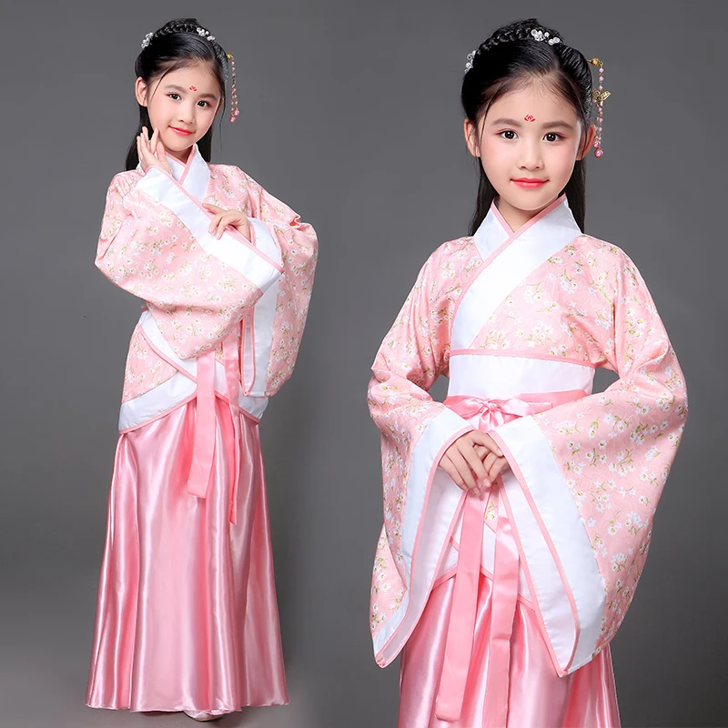 

2019 Real New Chinese Hanfu Disfraz Children's Costume Tang Girl Fairy Women's Performance Ancient Princess Hanfu Royal Dress
