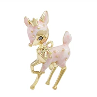blucome christmas brooch for women cute anime sika deer mens brooch for christmas new year gift quality jewelry for women 2021