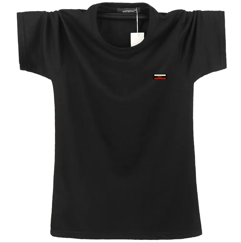 

Summer 2021 Brand Clothing 5 Colors Men's T Shirt Men Fashion Tshirts Fitness Casual Top Tees Solid Pure Cotton Big Tall 5xl 6xl