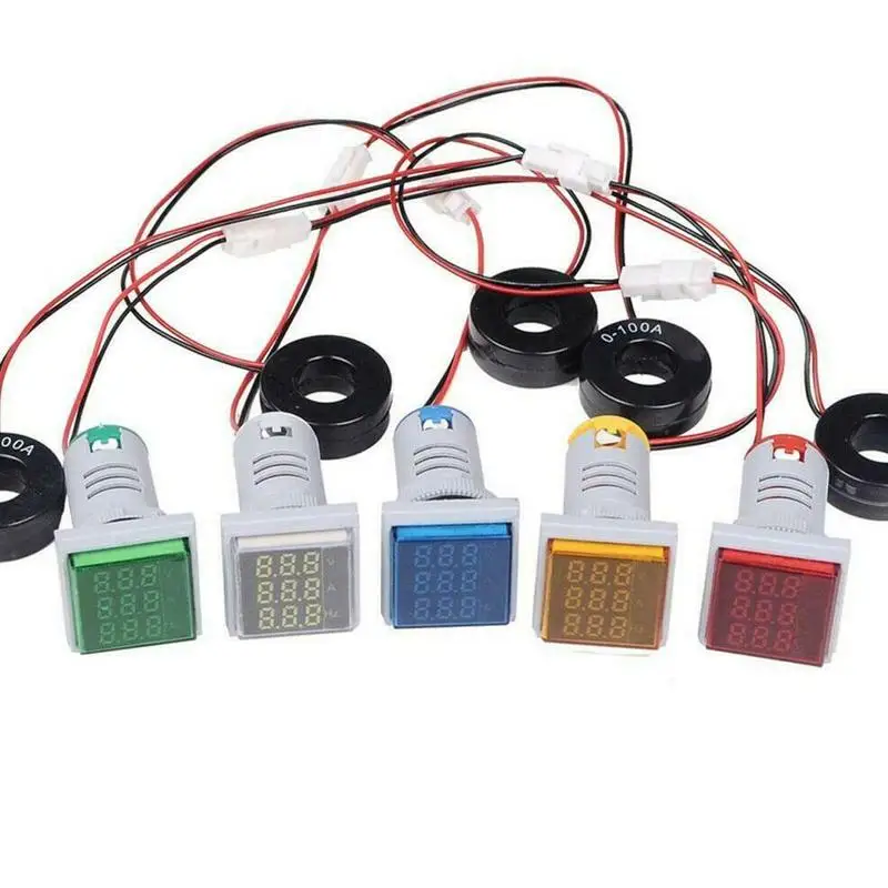 

Ac 60-500V 0-100A Led Digital Voltmeter Ammeter For Hertz Current 220V Lights Voltage Volt Meter Tester Signal Hz Amp Detector