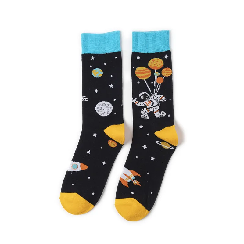 

New personality casual cotton socks clown car airplane animal various patterns in tube men's socks