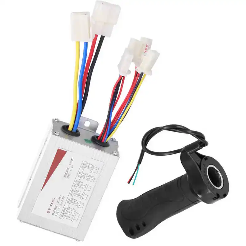 Electric Bicycle Scooter Controller+Throttle Grip 36V 800W Brush Controller Short Cable Throttle Kit | Спорт и развлечения