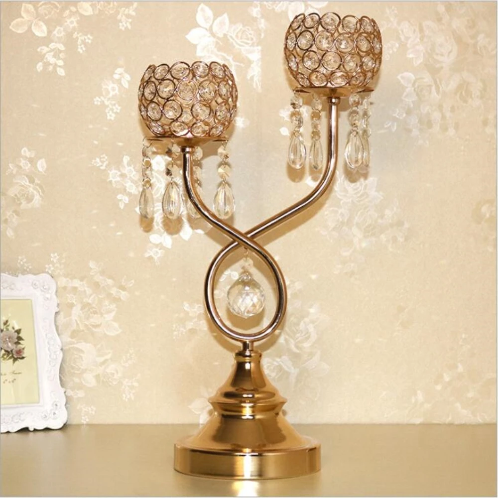 Подсвечник золотой свадебный Декор для дома Свадебные центральные части