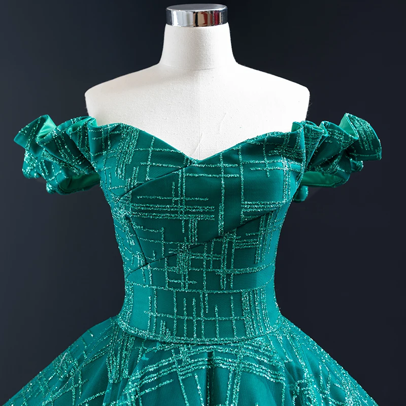 J67004 jancember evening dress 2020 with green sweetheart off shoulder ball gown pattern formal dresses vestidos de formatura