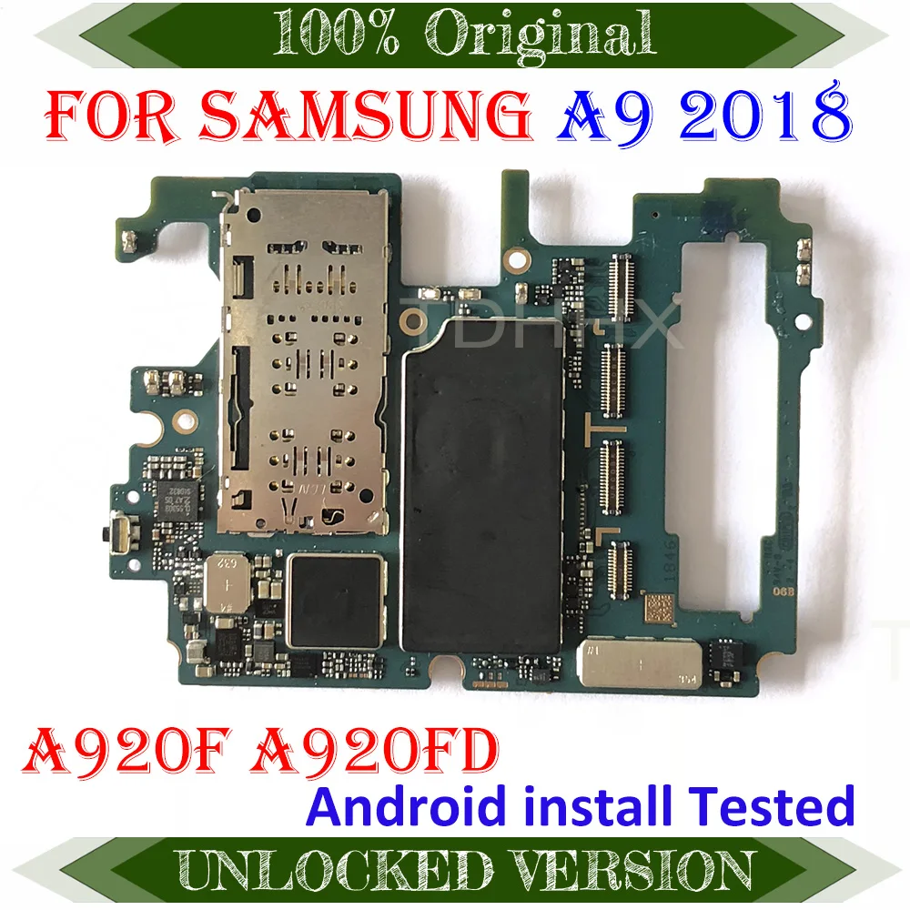 Original Unlocked for Samsung Galaxy galaxy A90 2018 A920F A920FD Motherboard 128GB with chips Logic Boards Android system |