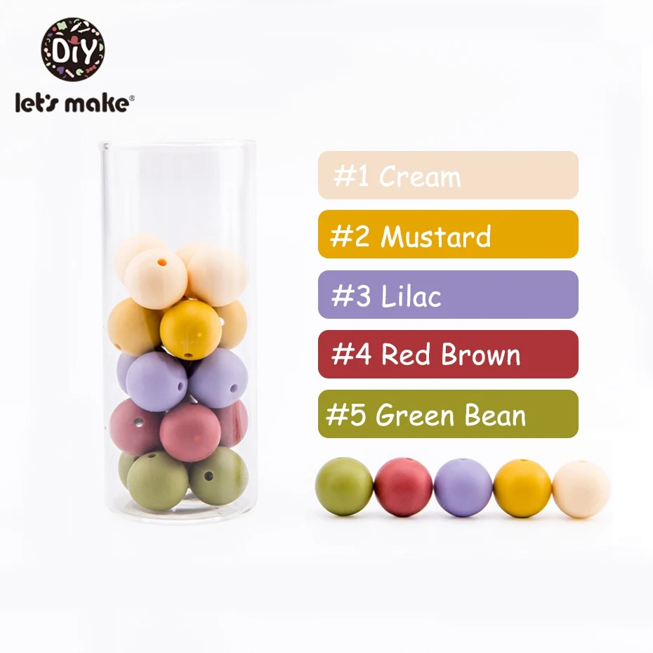 New Color Series Детские цветные силиконовые круглые бусины 50 шт. Детские Прорезыватели 12 мм аксессуары силиконовые бусины кулон DIY Уход браслет бисер для детей - Цвет: New Color Series