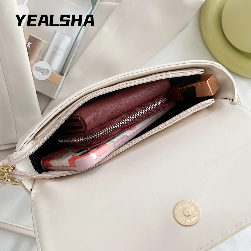 

Women Bags Europe And America Retro Geometric Bag Pu Solid Color Shell Bag Shoulder Bag Messenger Bag