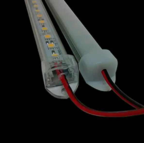 DC 12 вольт 0,5 м 5050 SMD светодиодный жесткий полосатый свет для бара 12 в 36 светодиодный s шкаф витрина украшение освещение с корпусом из алюминиевого сплава