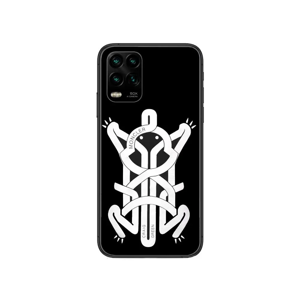 

French luxury brand M-Moncler Phone Case For XiaoMi Redmi 11lite ultra 9 8A 7A 6 A Pro T 5G K40 Anime Black Cover Silicone Back