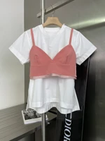 2021 summer new high quality women patchwork short sleeve tops female casual t shirt tee gdnz 5 24