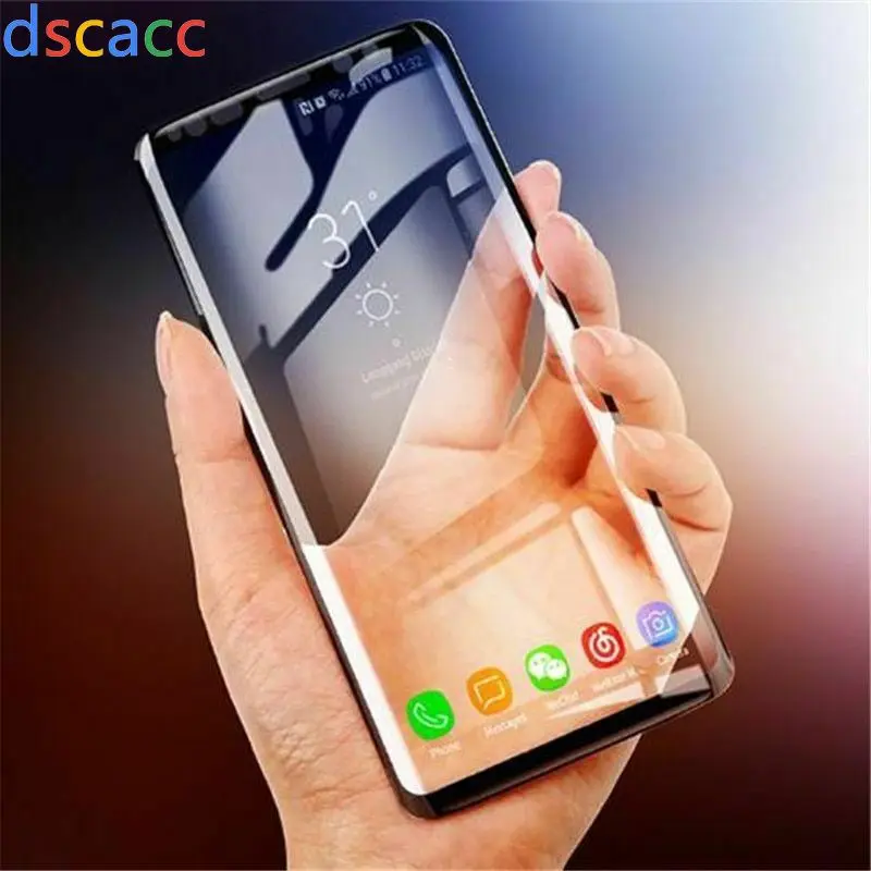 Dscacc 3D полное клеевое закаленное стекло для Samsung Galaxy S8 S9 Plus Note 8 9 A8S S10 S10E S10PLUS J7 J6 J8 2018
