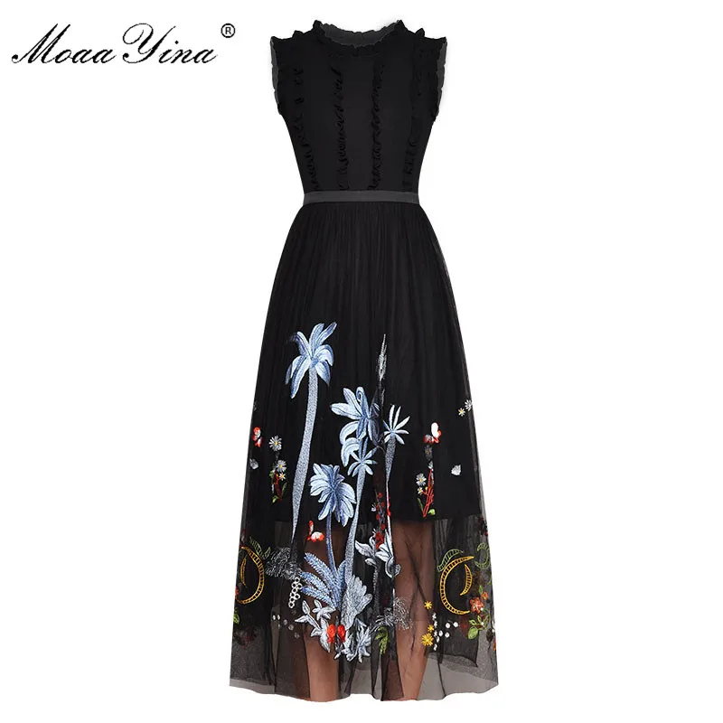 MoaaYina/модное дизайнерское платье для подиума сезон весна лето женское вязаные