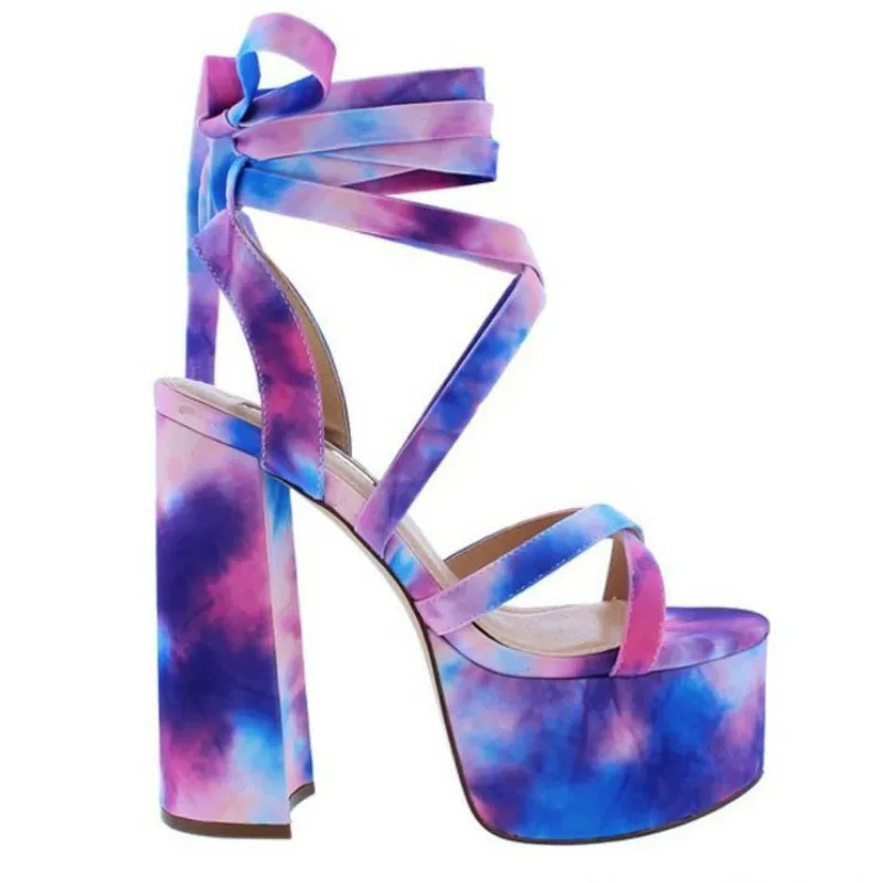 Новые Модные женские сандалии с перекрестными ремешками и принтом звездного