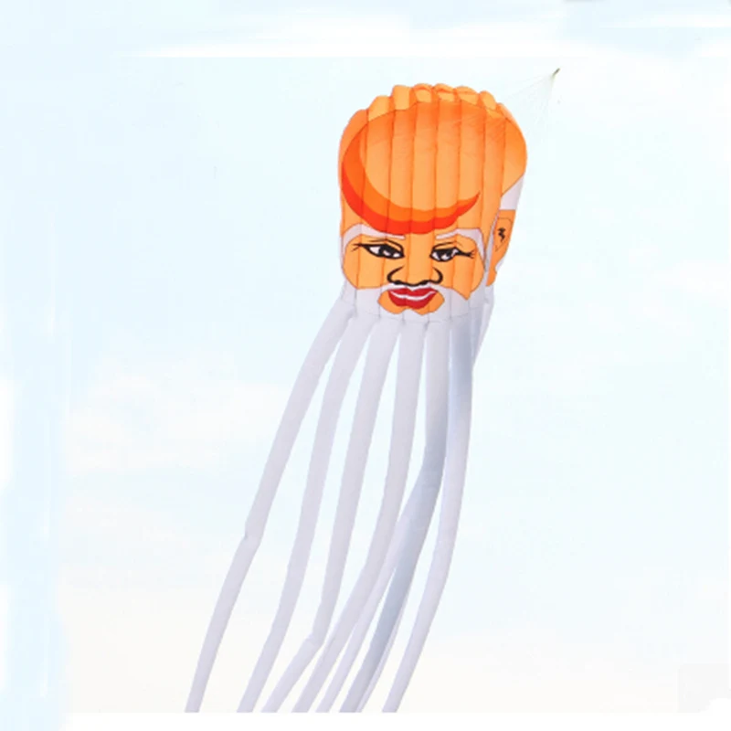 Бесплатная доставка, 18 м, 26 м, долговечный воздушный змей-осьминог, большой мягкий воздушный змей, нейлоновый змей, белый, подвесной, для прог...