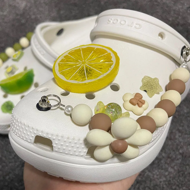 

Роскошные Подвески «сделай сам» Croc, дизайнерские Симпатичные Мультяшные цепочки, сабо, украшения для обуви, высококачественный комплект, К...