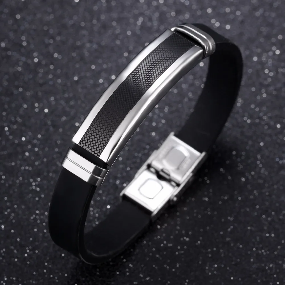 JHSL брендовые модные ювелирные изделия для мальчиков мужские силиконовые