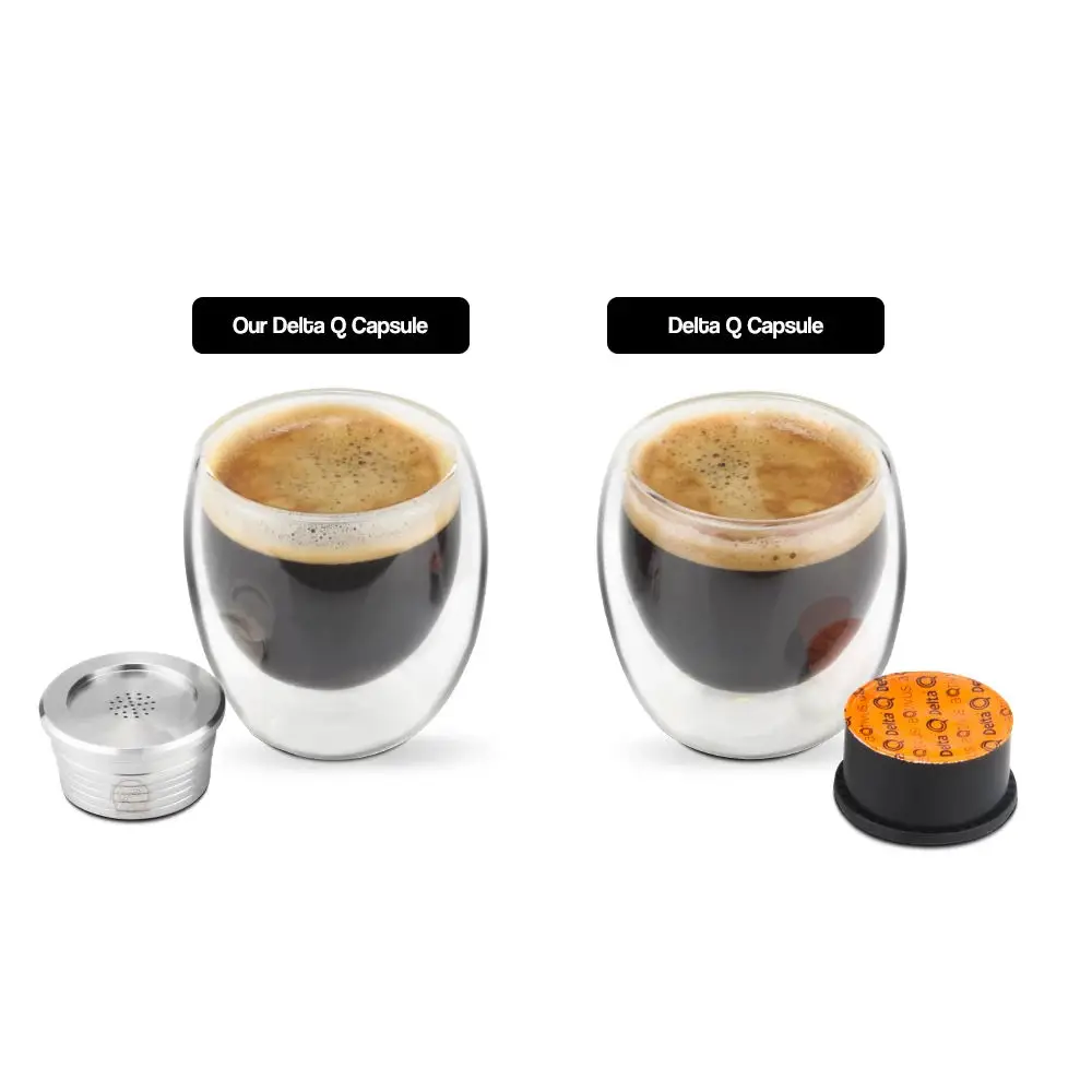 C&aacute;psulas Reutilizables para Delta Q NDIQ7323, Filtros de Caf&eacute; de Acero Inoxidable para Lavazzaa Point EP MINI-2