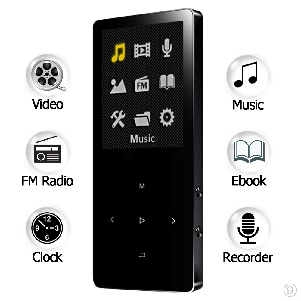 Mp3-плеер без потерь компактный металлический плеер с поддержкой Wi-Fi и FM-радио 4 ГБ/8