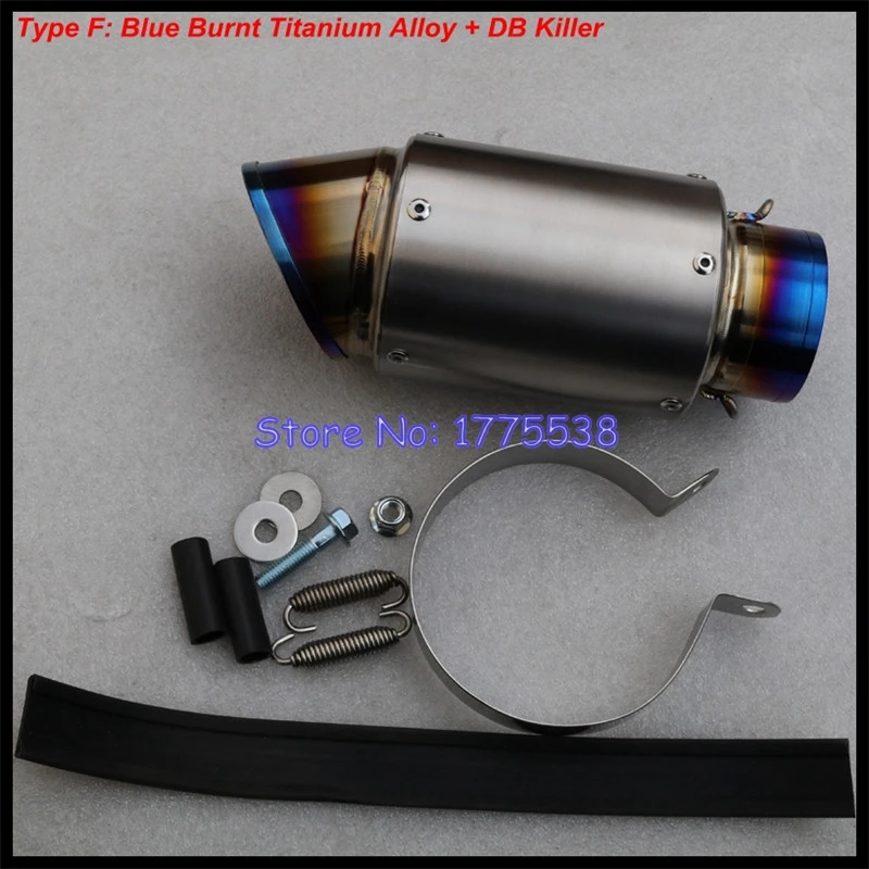 Универсальный глушитель из титанового сплава для мотоцикла внешний диаметр 51